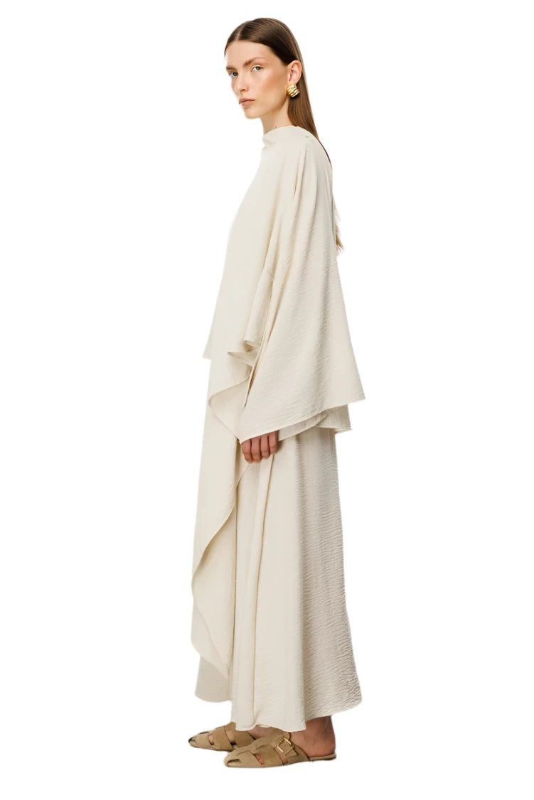 Natura Asymmetric Cape Blouse