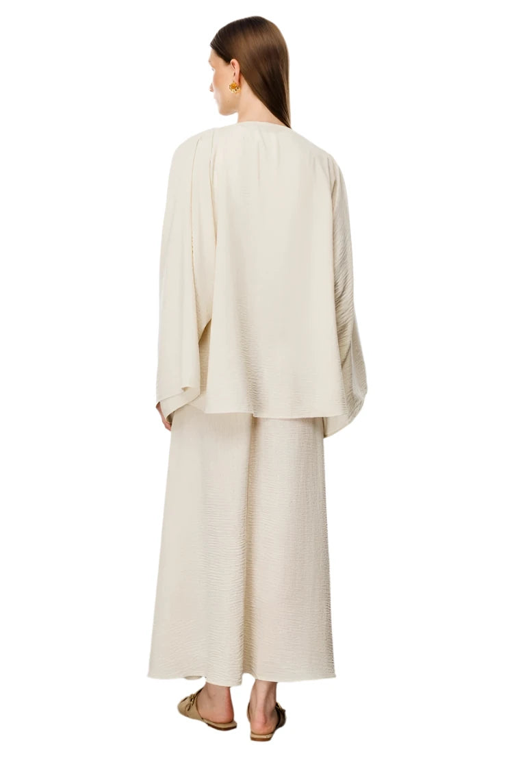 Natura Asymmetric Cape Blouse